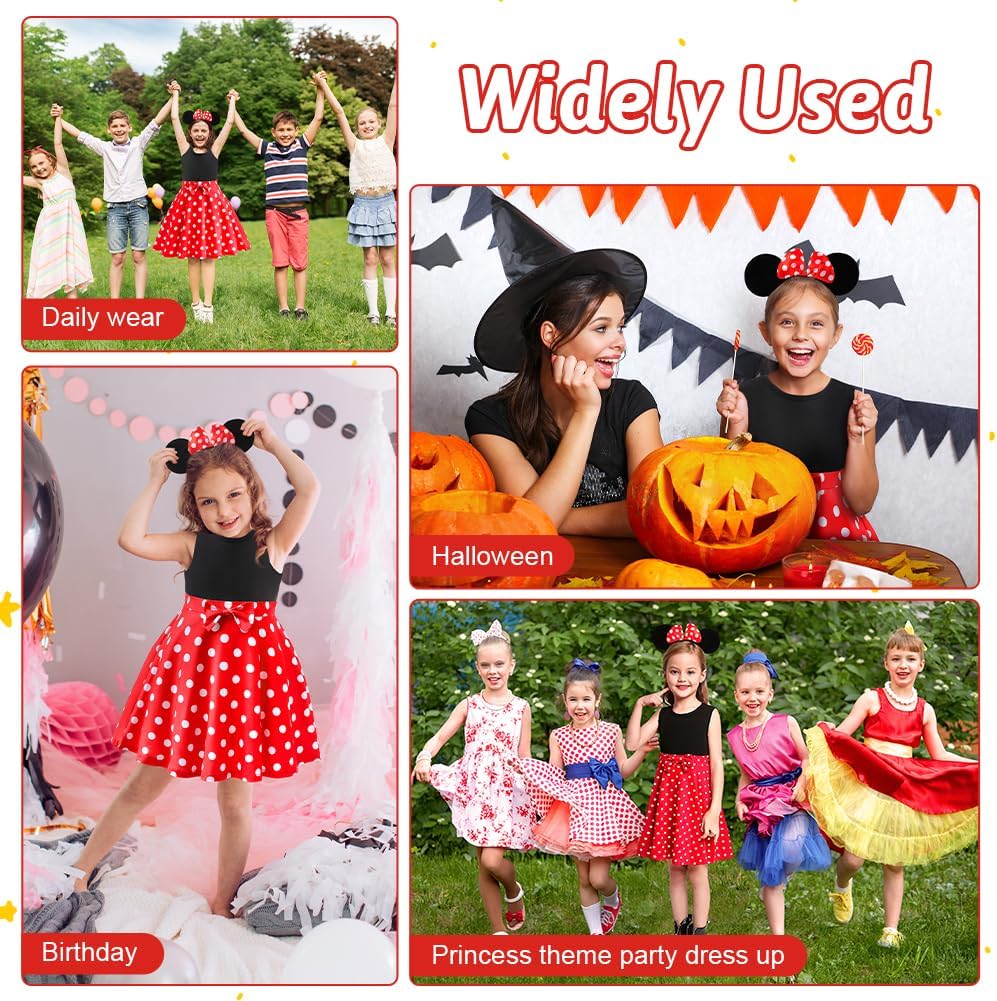 Thumbnail 5 de DiULi Vestito Costume 2 Pcs Ragazza con Cerchio per Capelli e Gonna Tutu Pois – Costume Mouse per Bambine 100-130