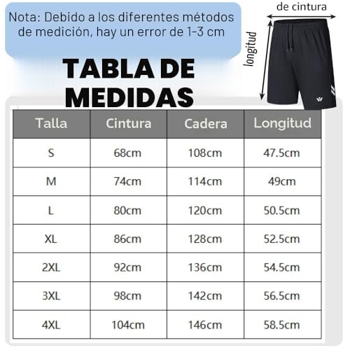 Detalle de Paquete de 5 pantalones cortos deportivos para hombre Fovdtaa – talla XL
