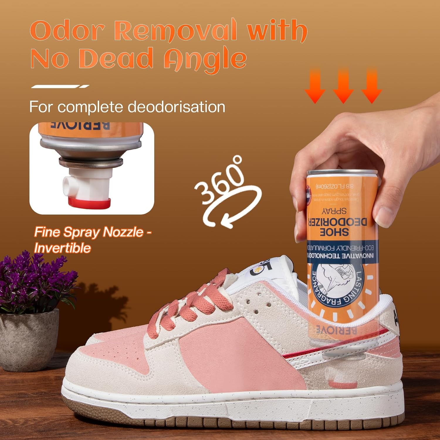 Detalle 2 de BERIOVE Shoe Deodorizer Spray, 3-Pack