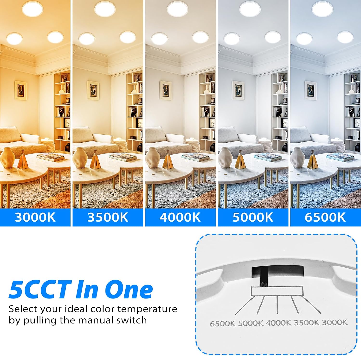 Detalle 2 de Peasur LED ceiling light 7-inch