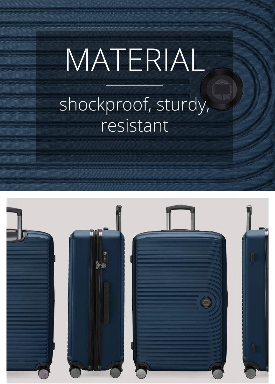 Detalle 2 de Hauptstadtkoffer Mitte Bagage – Ensemble de Bagage Bleu foncé 77 cm (L)