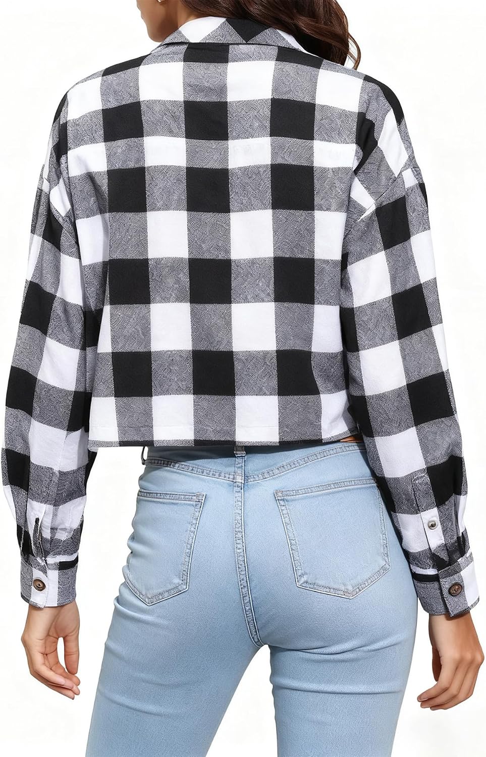 Detalle de Dressmine Cropped Checked Shirt 1