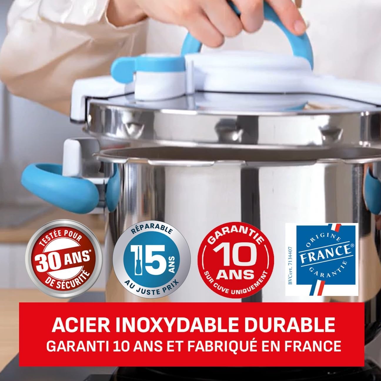 Thumbnail 2 de SEB ClipsoMinut' Easy+ 6L autocuiseur induction