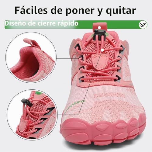 Thumbnail 3 de SAGUARO Mujere Barefoot Trail Running Shoes Rosa 38 EU – Zapatillas descalzas para exterior