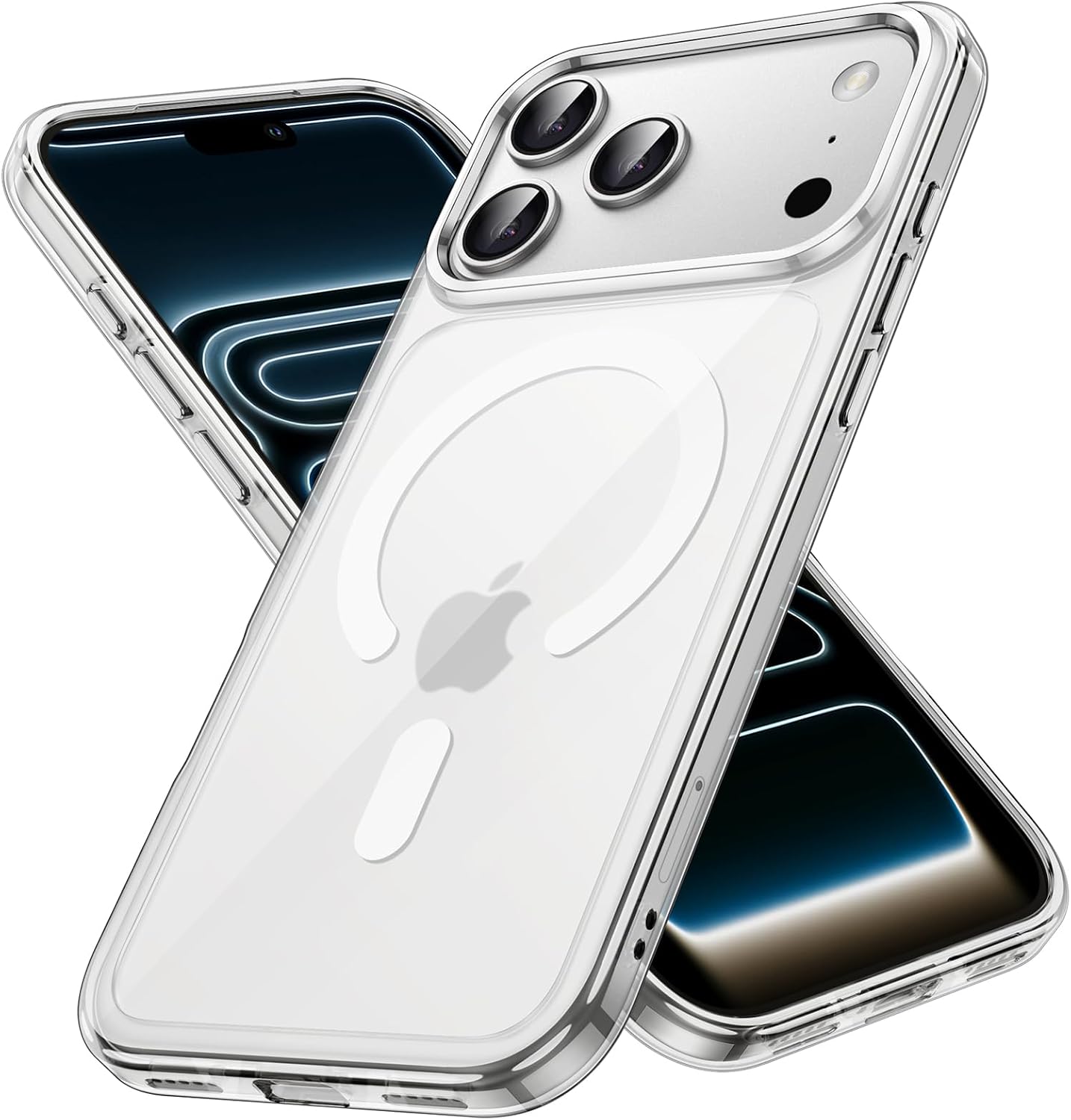 Detalle de JETech Cover magnetica trasparente per iPhone 17 Pro 6,3” compatibile MagSafe (antiurto, anti-graffio)