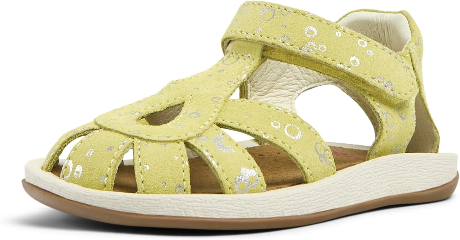 Detalle de Camper Women’s Bicho K800363 Fisherman leather shoes in yellow