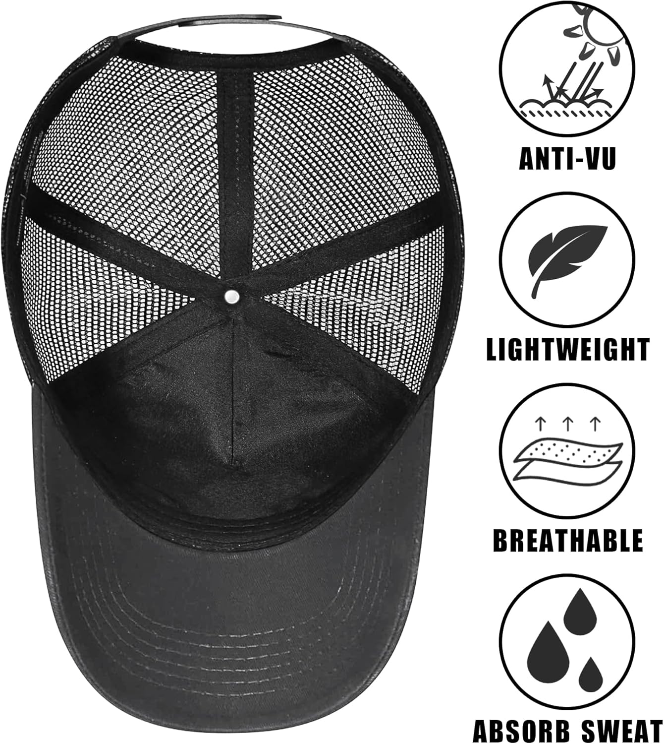 Detalle de SPXKD American Flag Trucker Hat – Adjustable Mesh Snapback for Men and Women