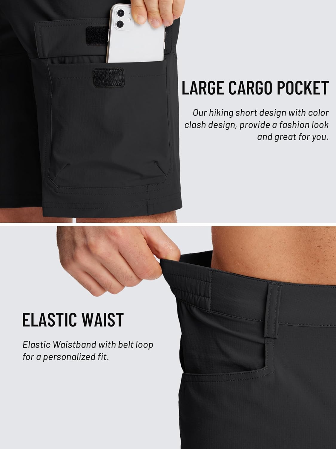 Thumbnail 4 de TACVASEN Men's Cargo Shorts: Lightweight Quick Dry for Outdoors