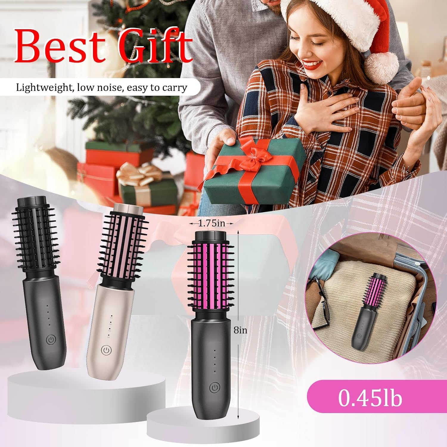 Thumbnail 5 de Jooayou Cordless Hot Brush: 2-in-1 Hair Curler and Straightener Brush