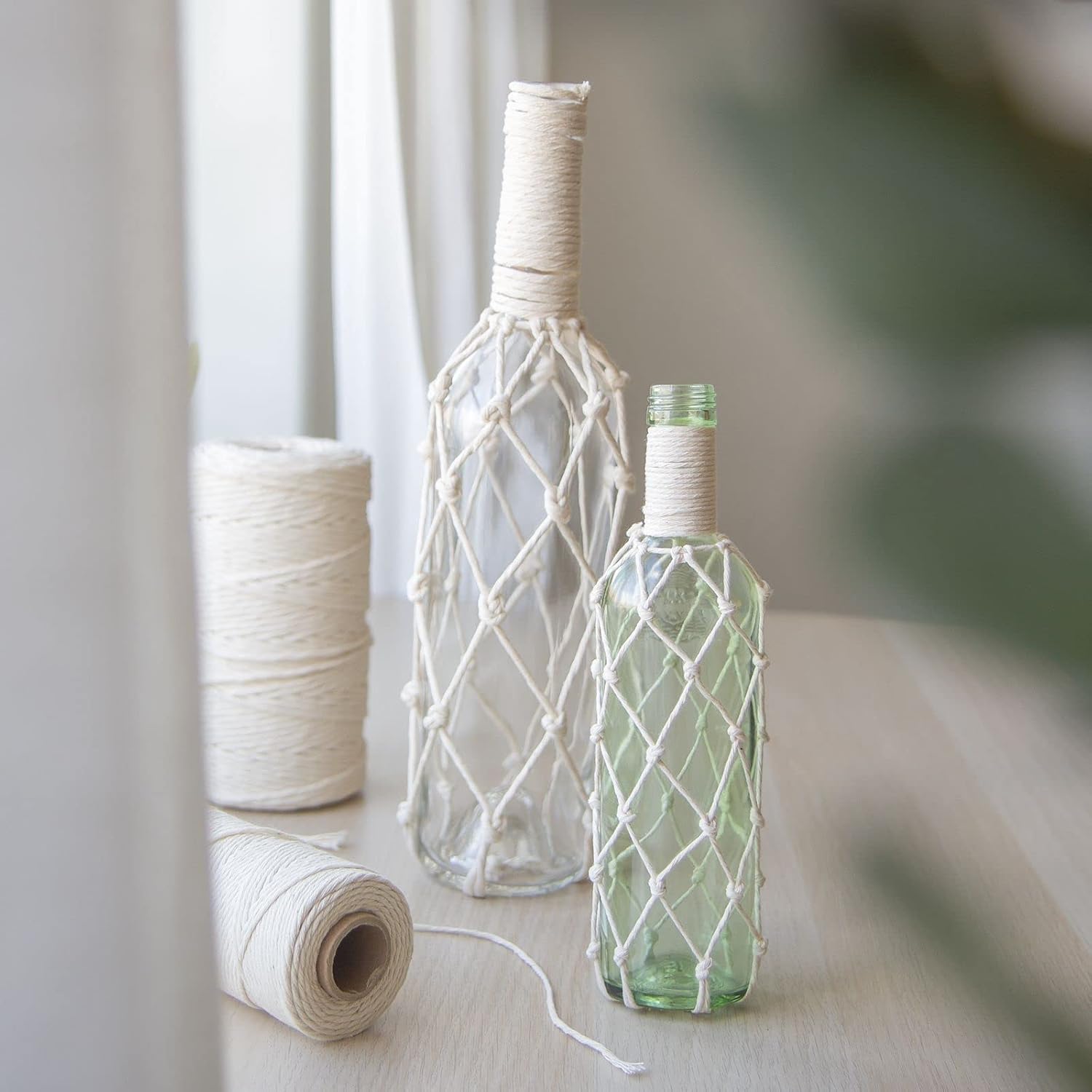 Detalle de Vaessen Creative Corde macramé Naturel – 3 mm x 100 m, 100% coton