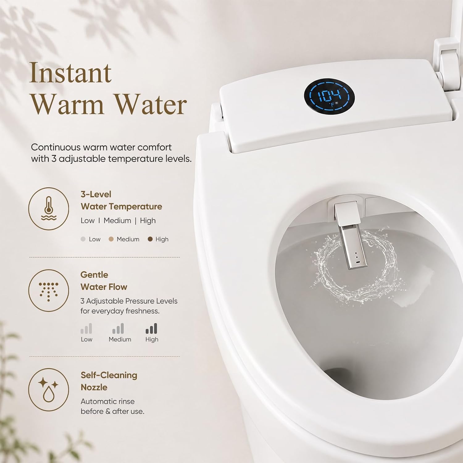 Thumbnail 4 de GAICOM Electric Bidet Toilet Seat, Elongated