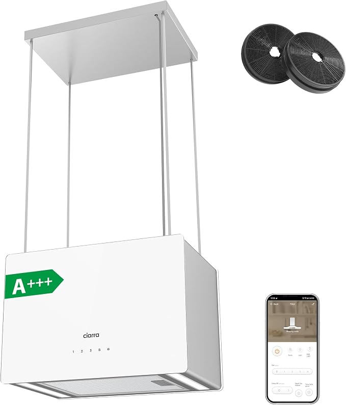 Detalle de CIARRA CBCS4850 Campana Isla WiFi Táctil A+++ 48cm