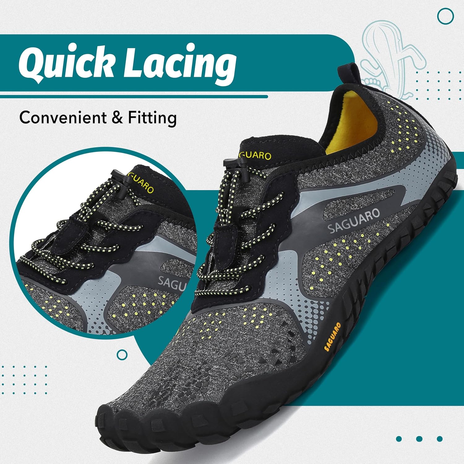 Thumbnail 3 de SAGUARO Scarpe Barefoot Uomo Donna – Minimaliste, Punta Extra-Larga e Suola Zero Drop per Trail e Palestra