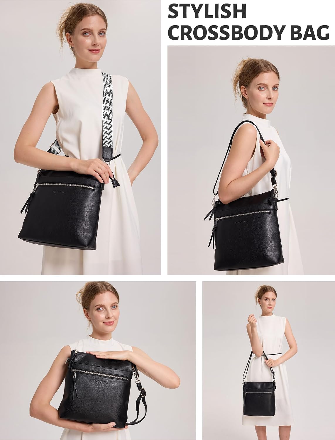 Detalle de MOCOCITO cross body bag for women with interchangeable straps (29 x 27 x 7.5 cm)