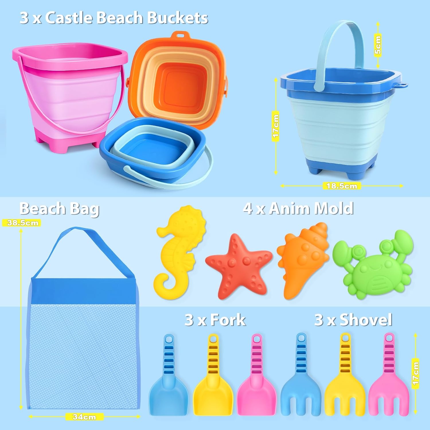 Thumbnail 3 de YIMORE set giochi spiaggia 14 pezzi