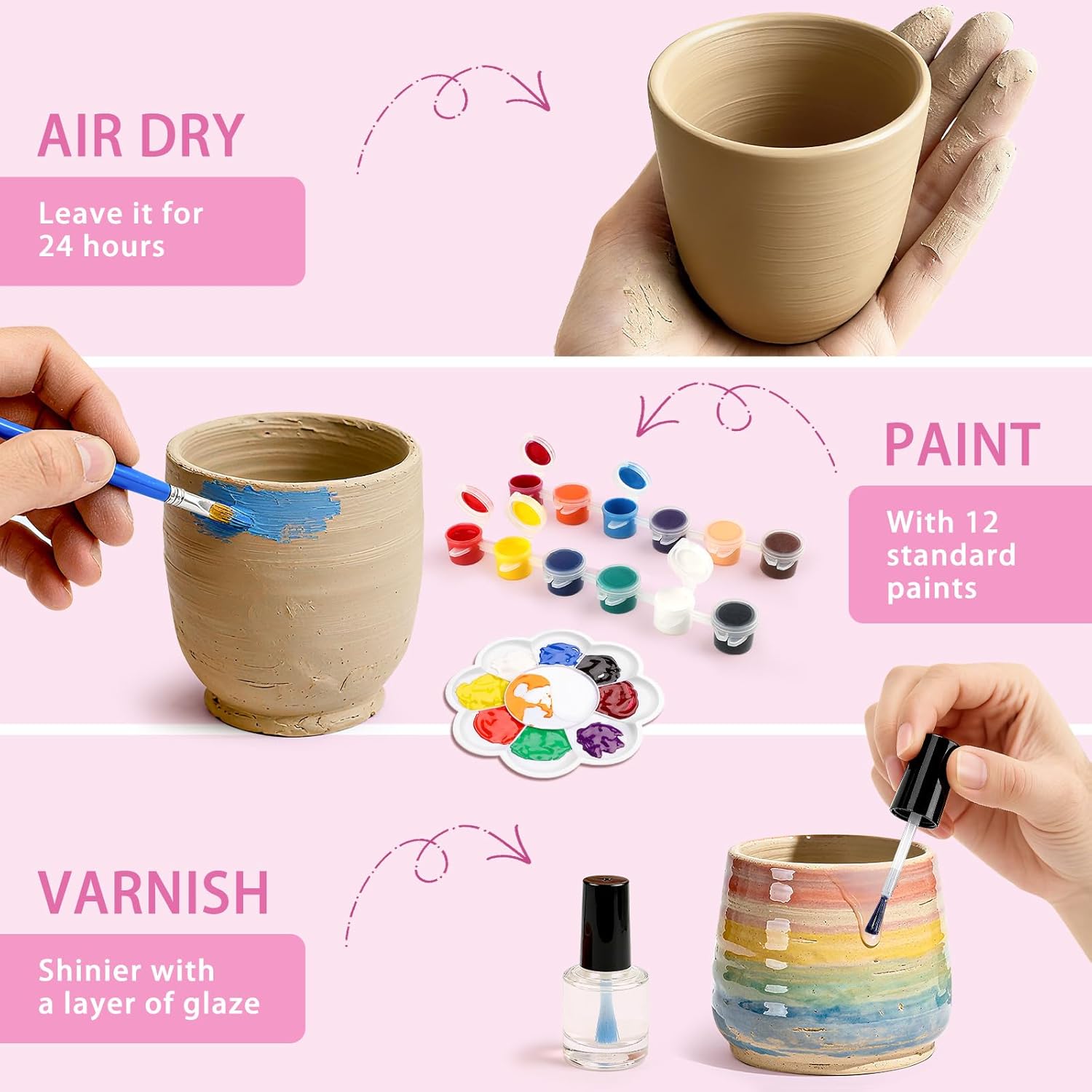 Detalle 2 de Pottery Wheel for Kids Ages 8-12 Purple