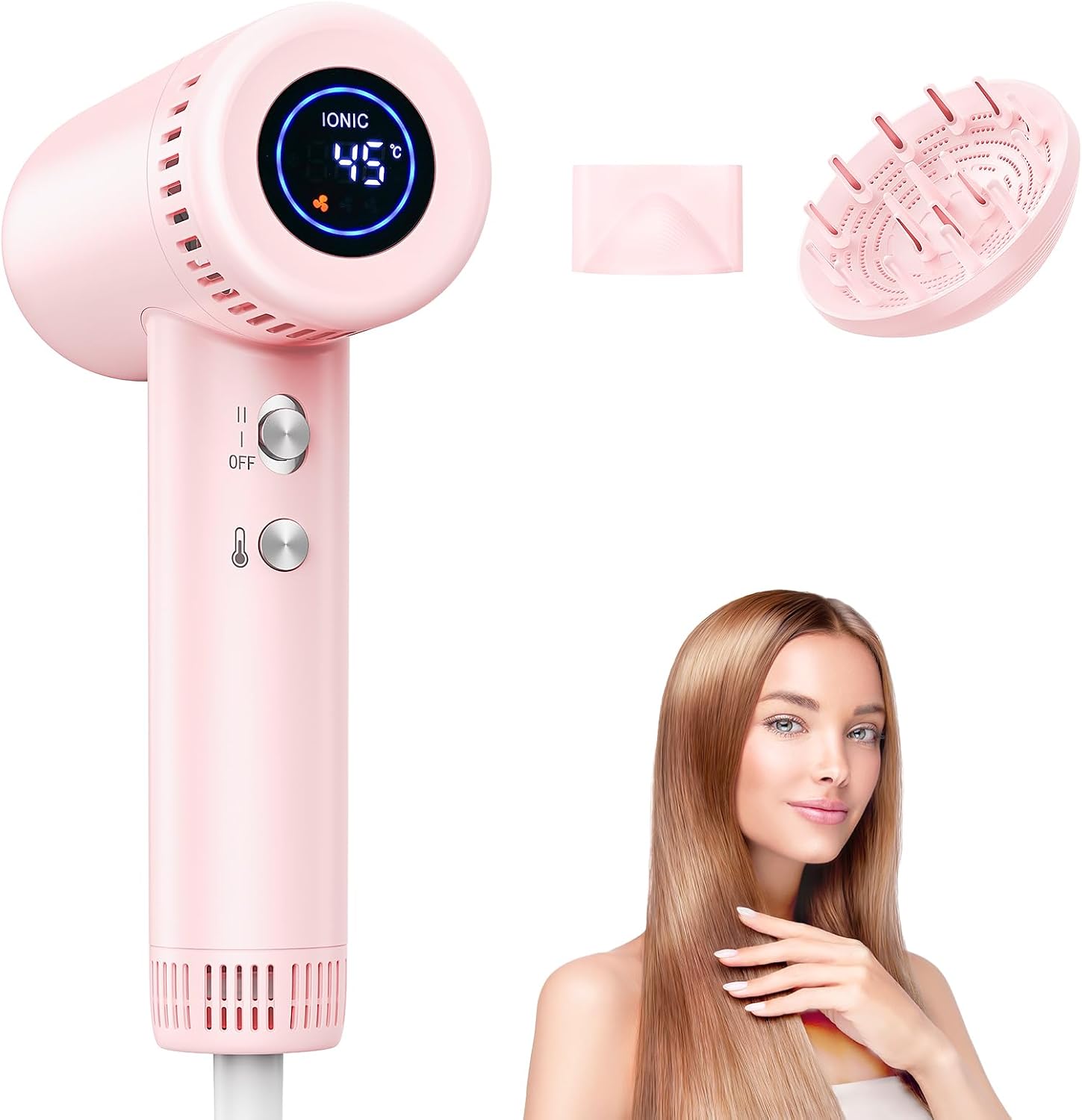 Detalle de Phon Capelli Professionale ad Alta Velocità 160.000 RPM: asciugatura rapida, ionico e controllo termico