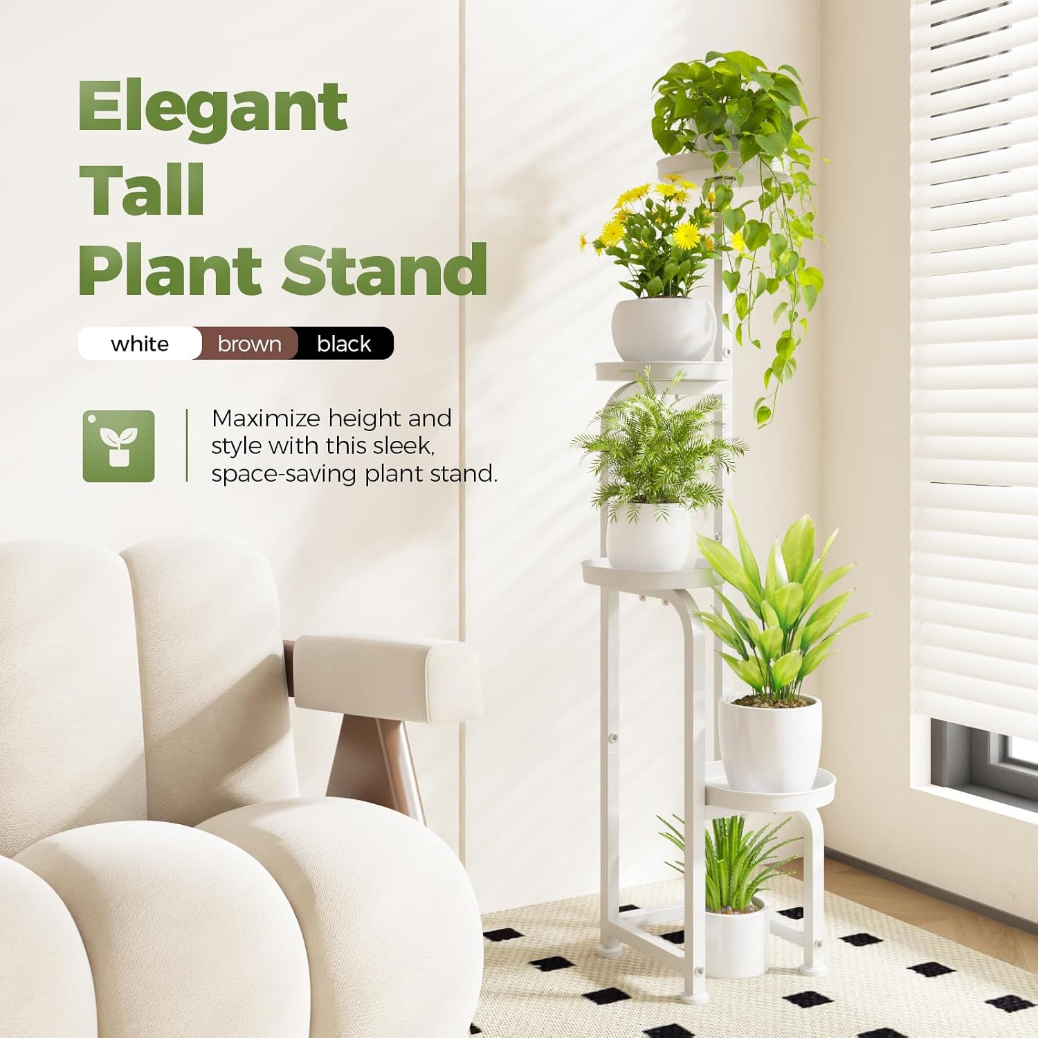 Thumbnail 5 de Bamworld Tall Plant Stand 4-tier plant rack