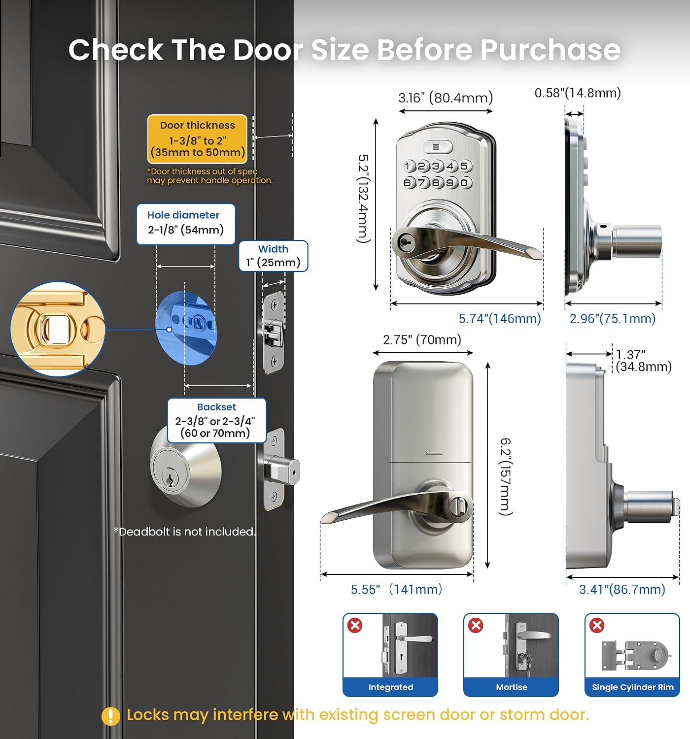 Detalle de Veise Keypad Door Lock KS04