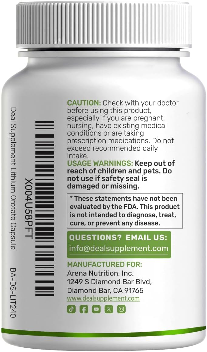 Thumbnail 6 de Lithium Orotate Supplement 5mg