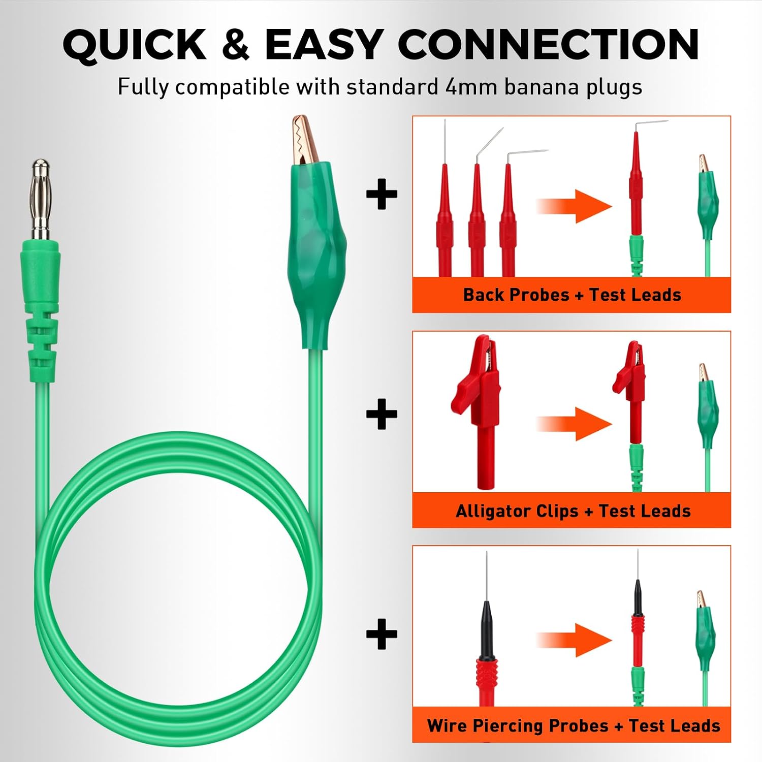 Thumbnail 3 de HORUSDY 86845 30-Piece Back Probe Kit with Multimeter Leads and Piercing Probes