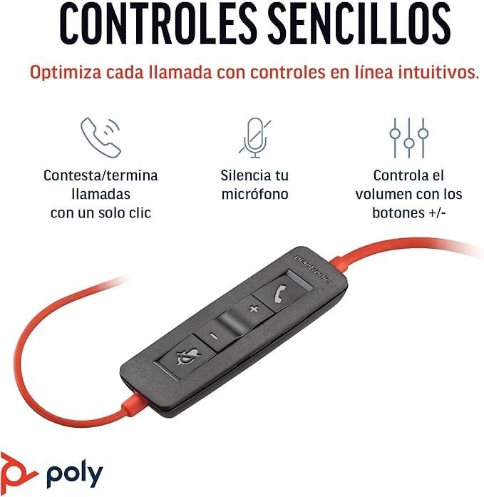 Thumbnail 3 de Auricular Poly Blackwire 3220 - Estéreo con micrófono
