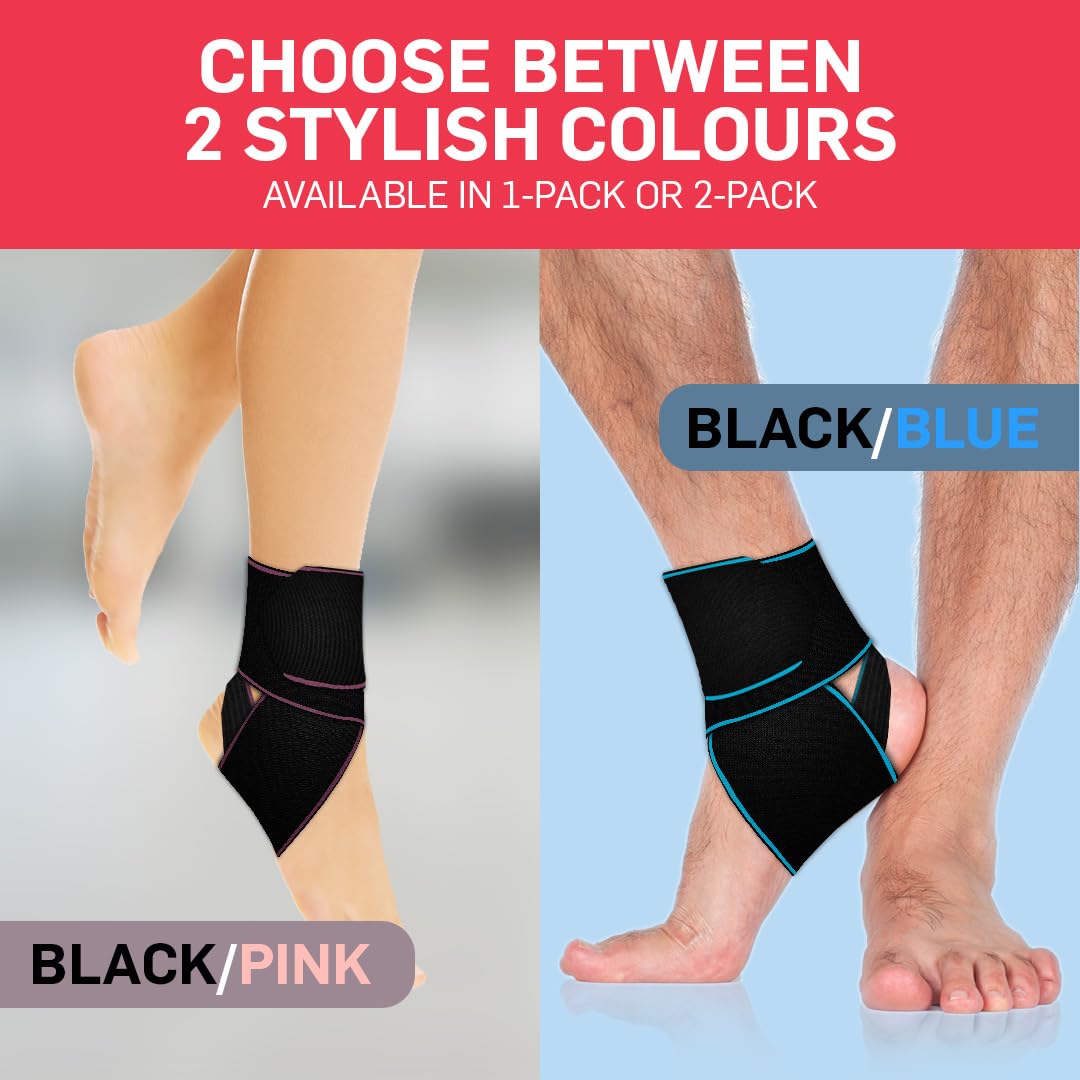 Thumbnail 6 de Dr. Arthritis Essentials Ankle Brace Compression Socks – Left & Right Pair (Pink, 2 Pack)