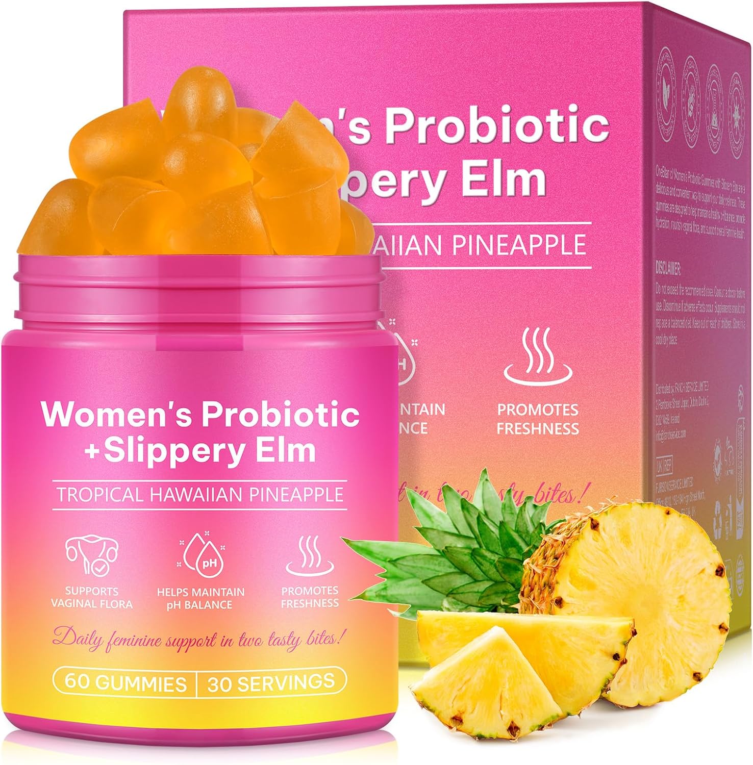 Detalle de Probióticos vaginales Gummies 50.000 M UFC
