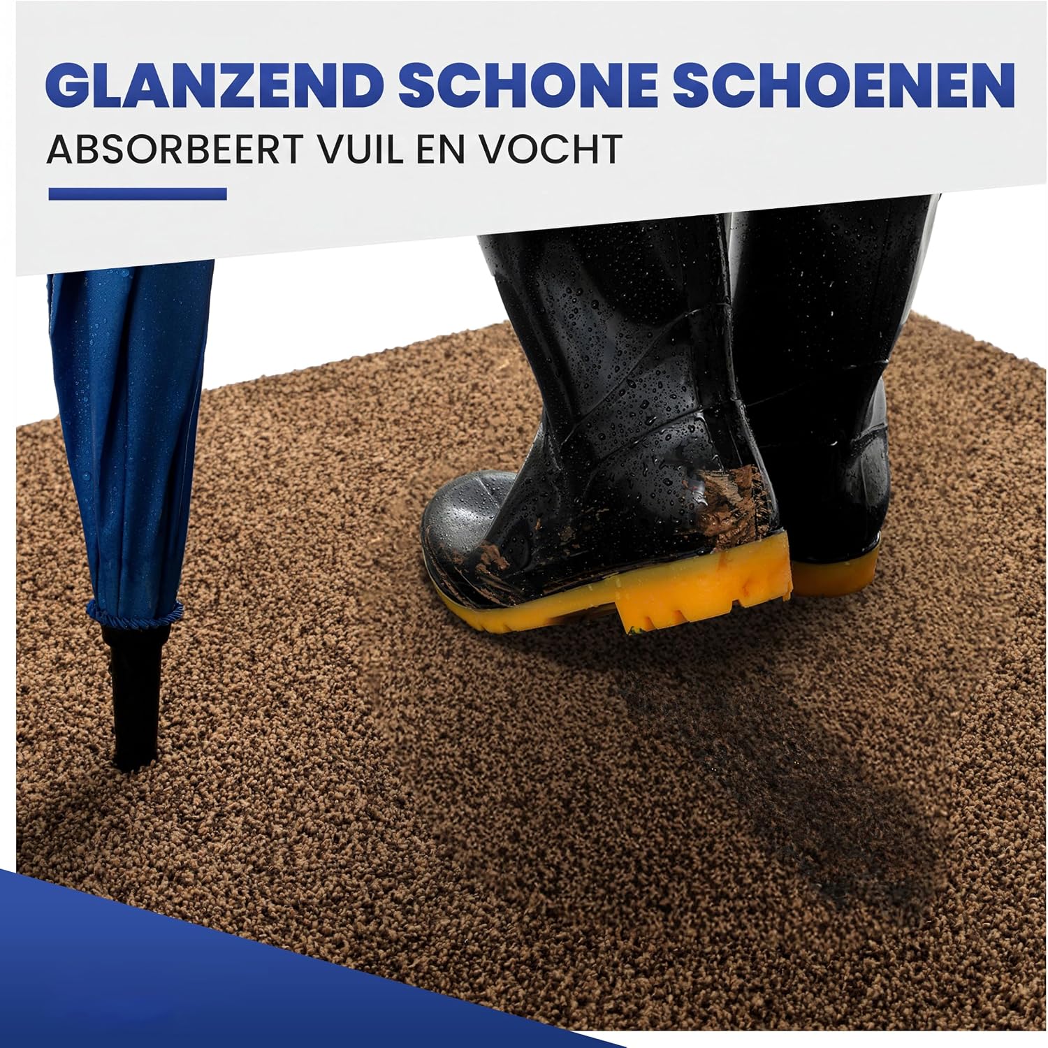 Detalle de Mibao Soft Step 2.0 droogloopmat 50 x 80 cm, wasbaar met antisliponderkant