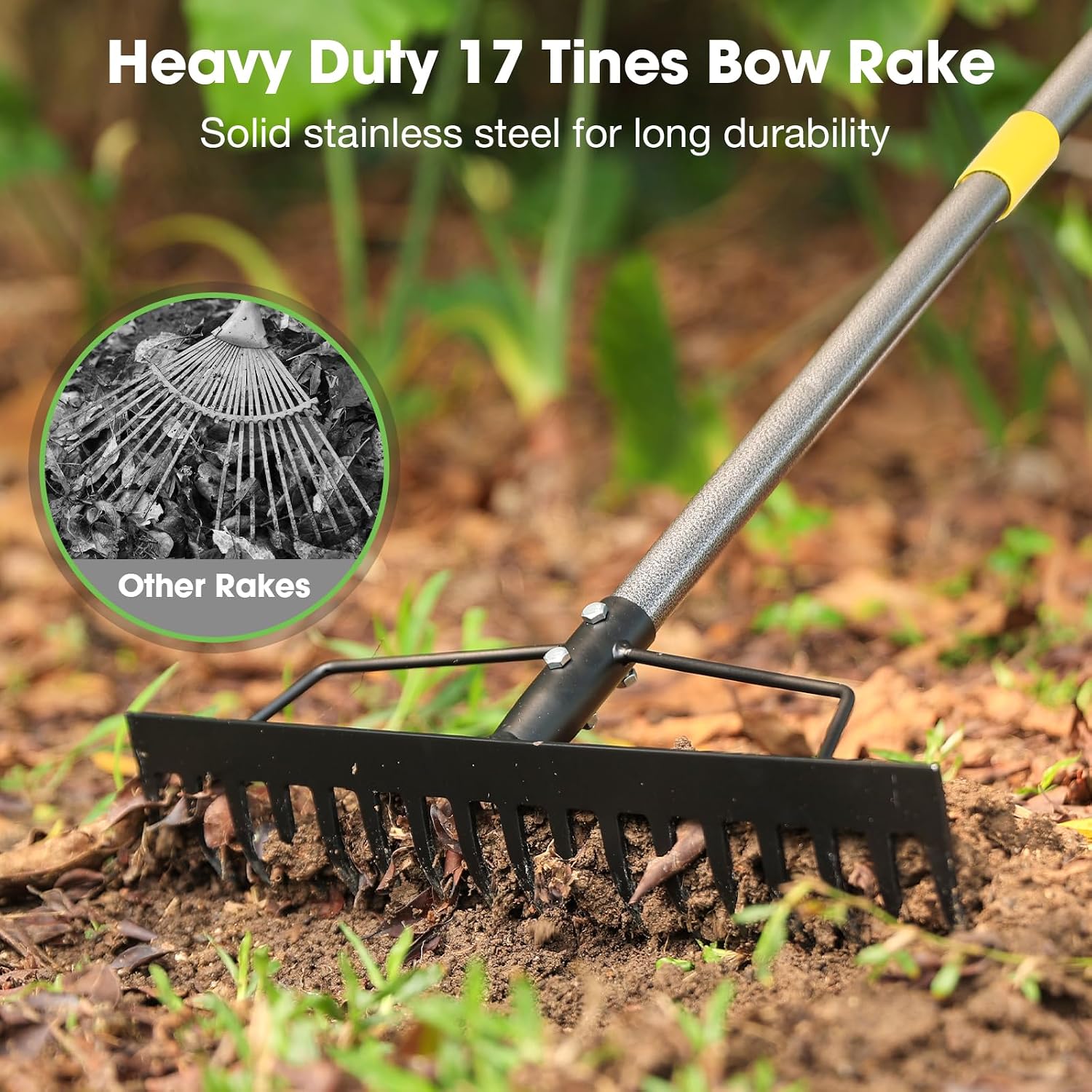Detalle 2 de Bow Rake with 17 Steel Tines