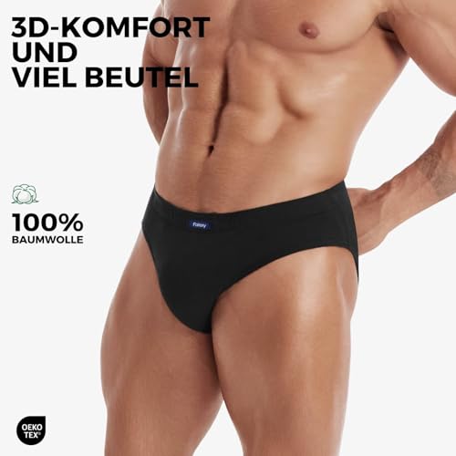 Thumbnail 2 de FALARY pack de 6 slips de algodón 100% para hombre (negro, talla L)