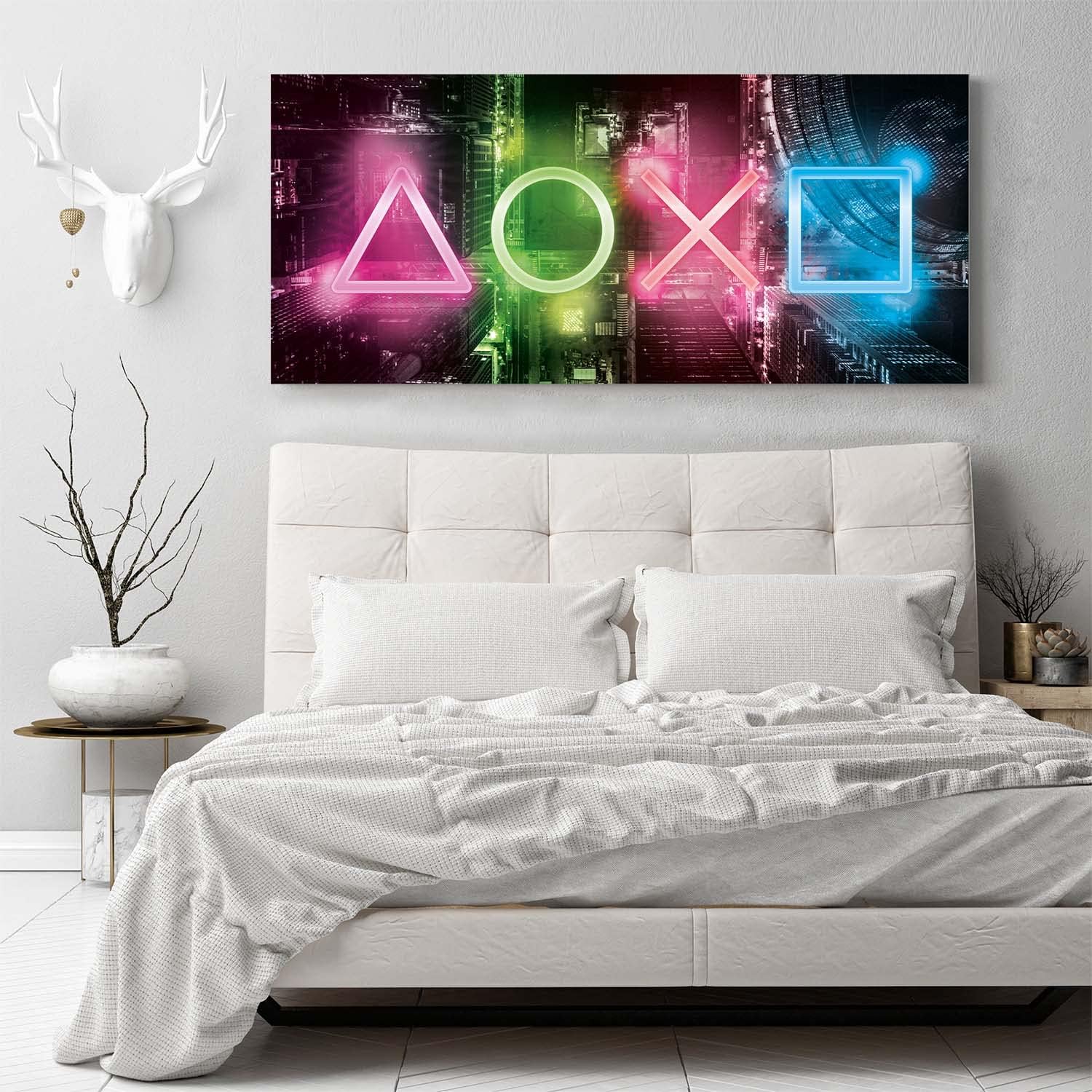 Detalle de GOODS+GADGETS Poster Gamer XXL 100 x 45 cm – neon gamingposter