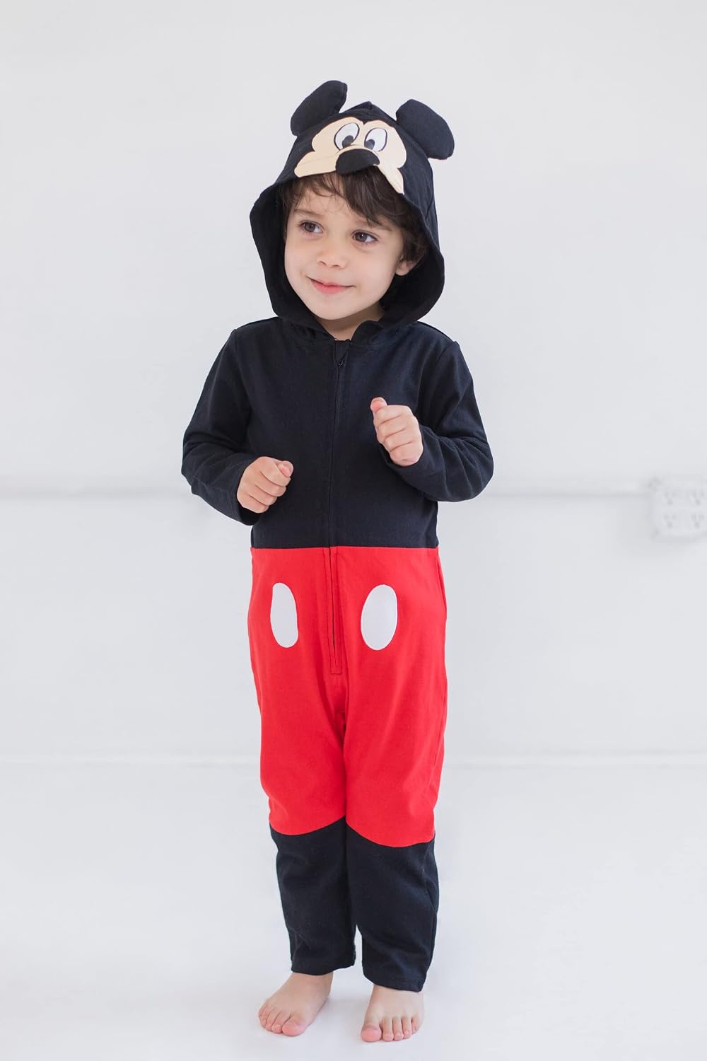 Detalle de Disney 6N7725MM Mickey Mouse Hooded Coverall with Jersey Fabric and Chin Guard
