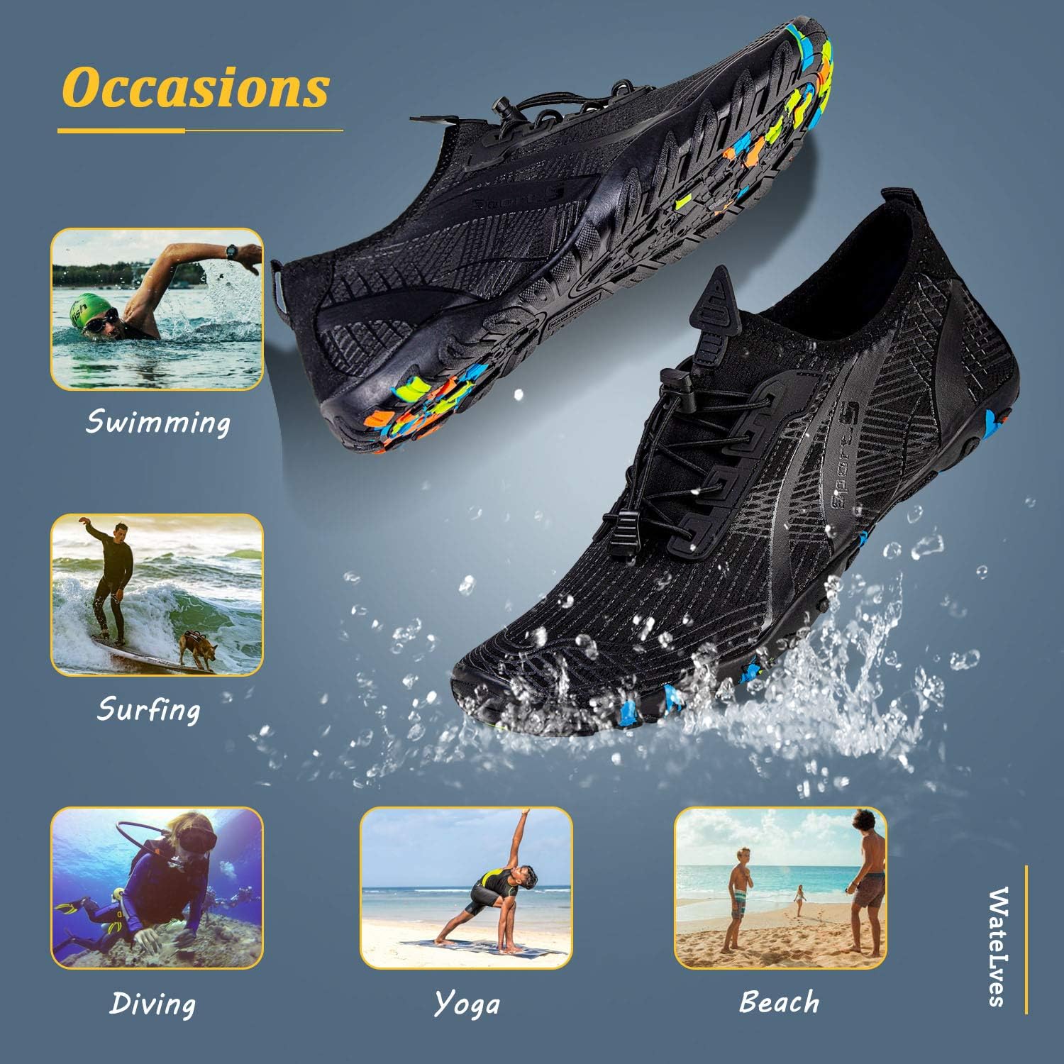 Thumbnail 6 de WateLves Water Shoes for Men and Women: Quick-Dry Beach & Pool Footwear