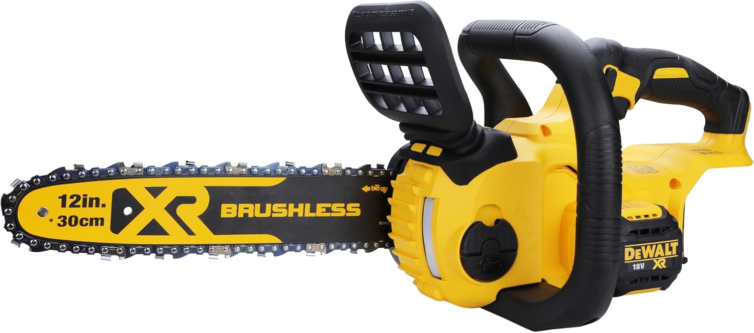 Detalle de DEWALT DCM565N-XJ 18 V XR-kedjesåg med borstlös motor och 30 cm svärd