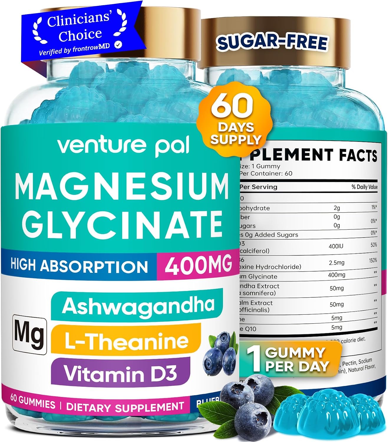 Detalle de Venture Pal Magnesium Glycinate Gummies 400mg