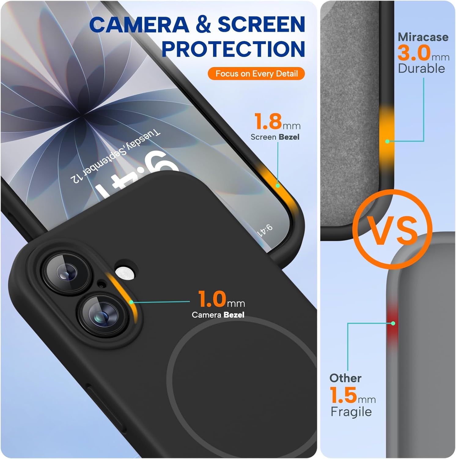 Thumbnail 2 de Miracase Magnetic iPhone 17 Case 3.0mm