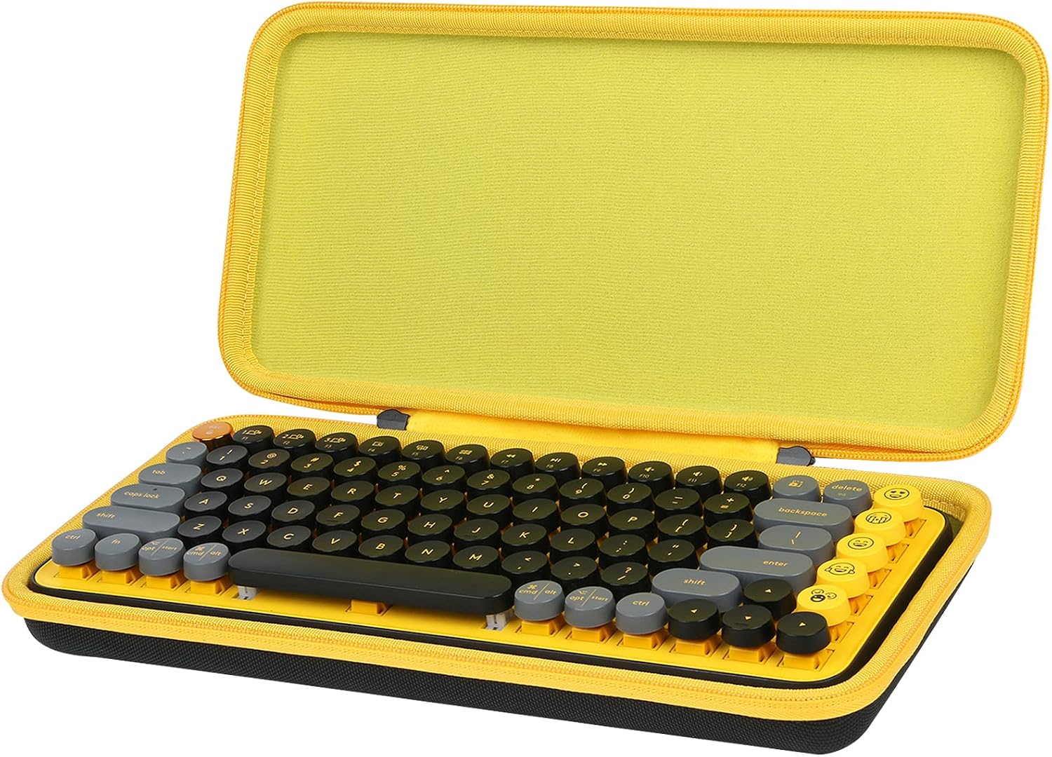 Detalle 2 de co2CREA 20224131531 Hard Case for Logitech POP Keys Keyboard, Black/Yellow
