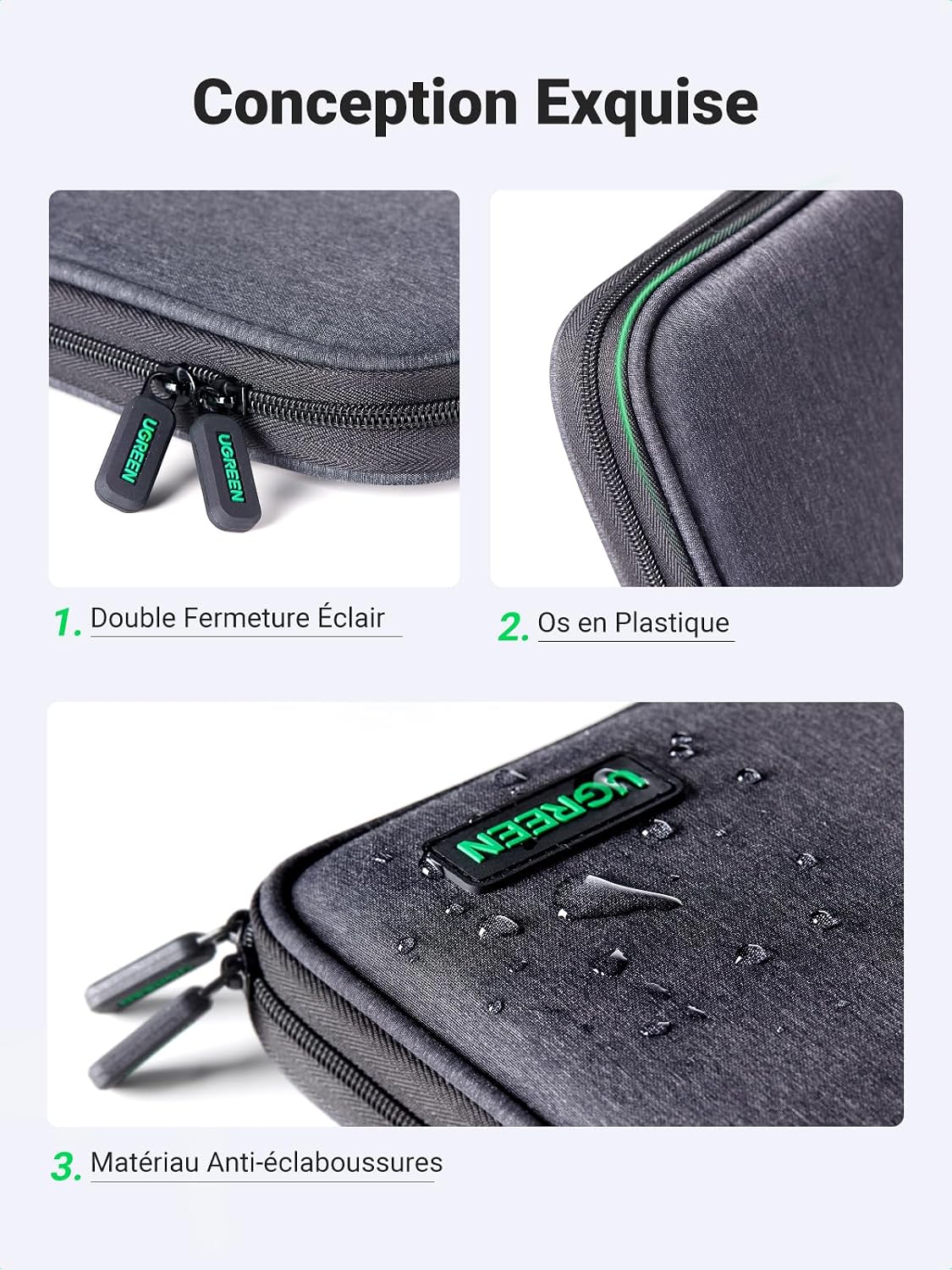 Thumbnail 4 de UGREEN Sac rangement multifonctionnel pour câbles et accessoires électroniques