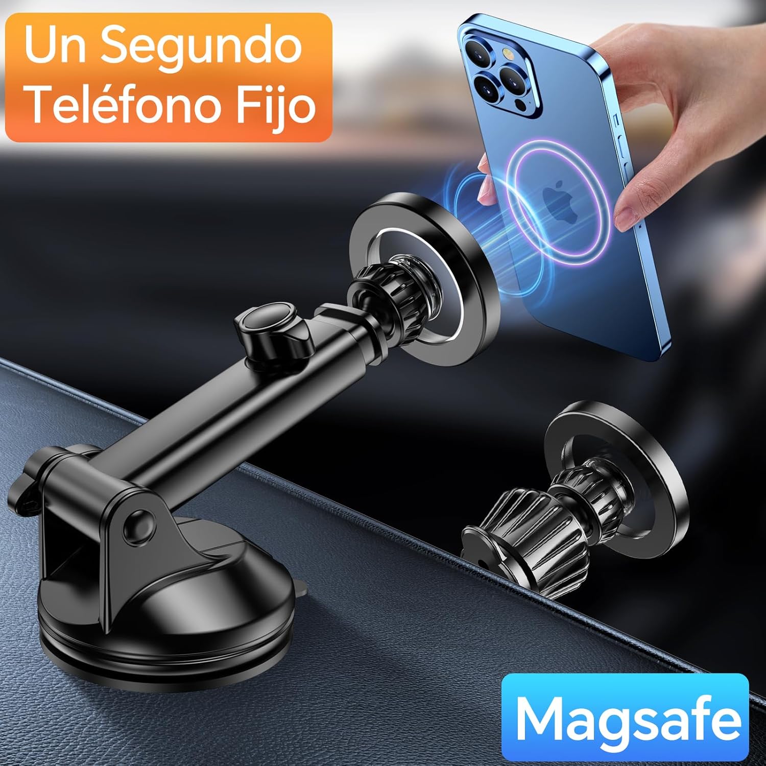 Thumbnail 4 de Coolpow Soporte Magnético Coche MagSafe 360°