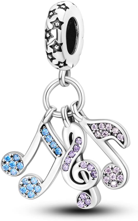 Detalle 2 de KUNVONIC Charm Anhänger Damen aus 925 Sterling Silber für Armband & Halskette (kompatibel zu europäischen Charms) – Modell Z2