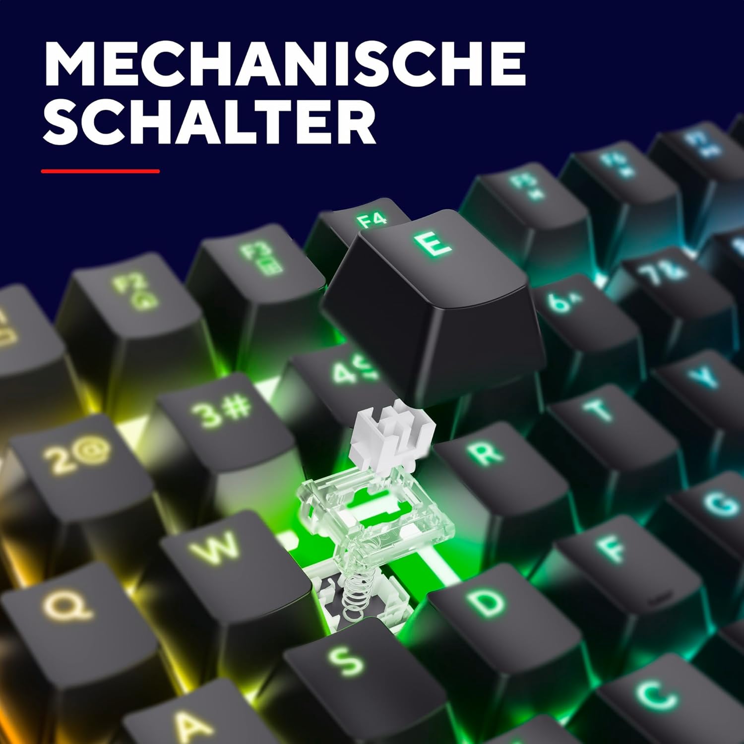 Thumbnail 4 de Trust GXT 871 Zora Mechanische Tastatur – Deutsches QWERTZ Layout, RGB, Huano Linear Switches