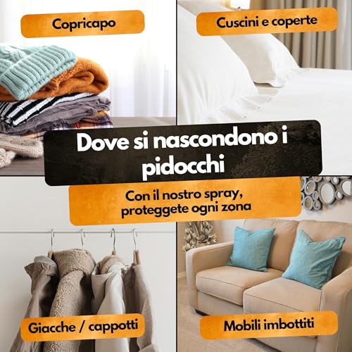 Detalle de Spray Antipidocchi Panteer 500 ml – Protezione per tessuti e mobili con eucalipto e crisantemo