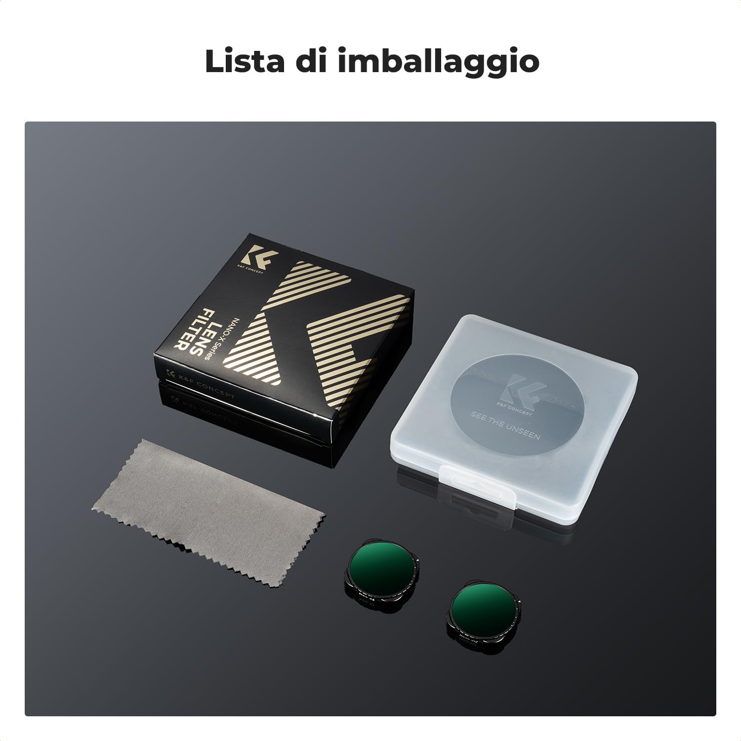 Thumbnail 6 de K&F Concept 2 Pezzi Kit ND Filtri per GoPro Hero (ND2-32 e ND32-512)