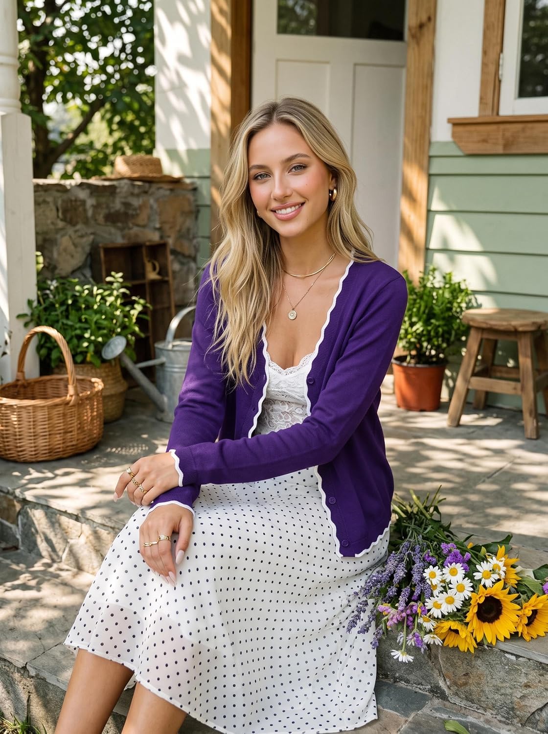 Detalle de TCOT Women's Knit Cardigan Sweater