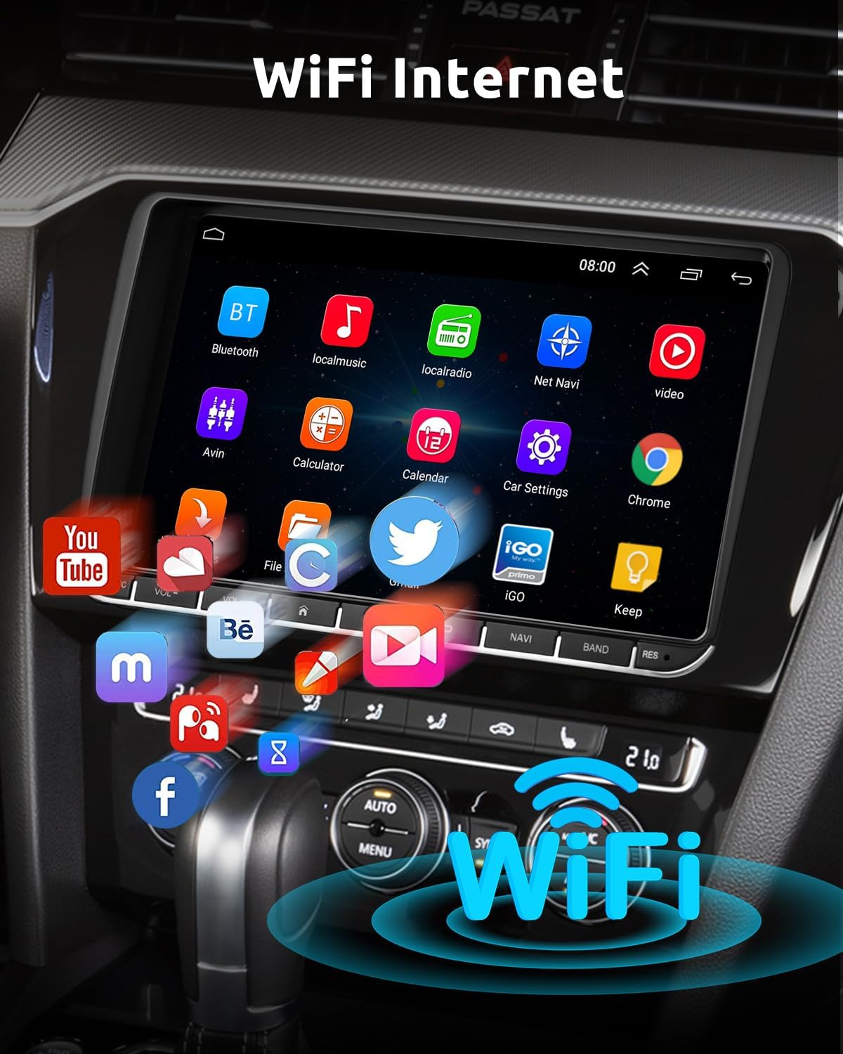 Detalle de ESSGOO True 4+64G: Kabelloses Autoradio mit 9-Zoll Touchscreen, CarPlay/Android Auto – VW-kompatibel