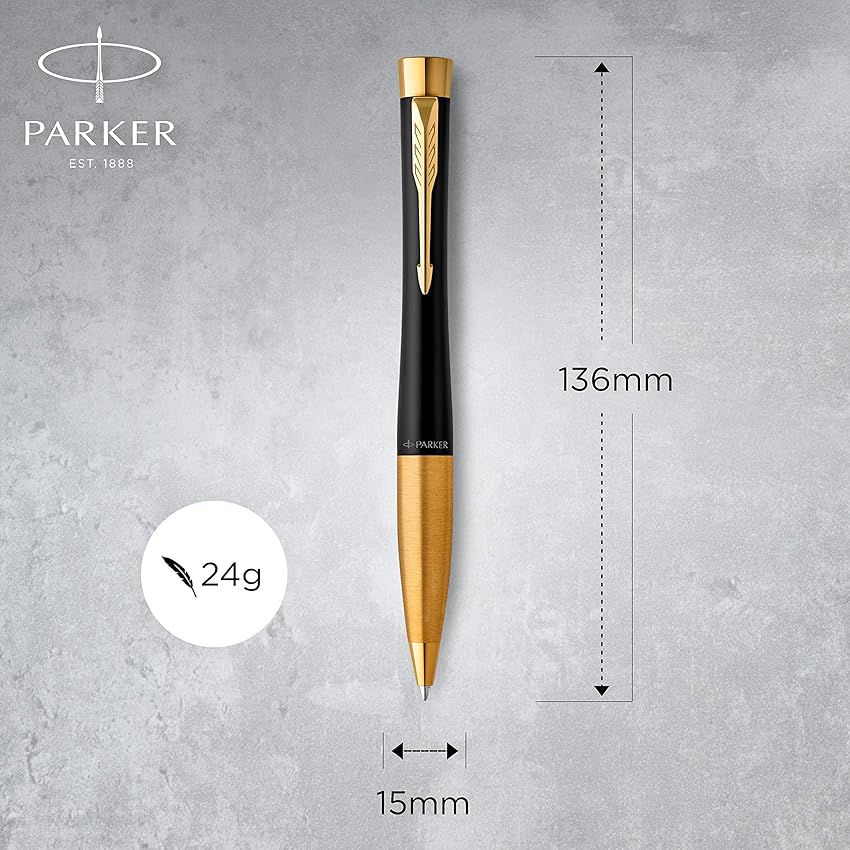 Thumbnail 2 de PARKER Urban Twist Bolígrafo Negro con Detalles Dorados ✍️