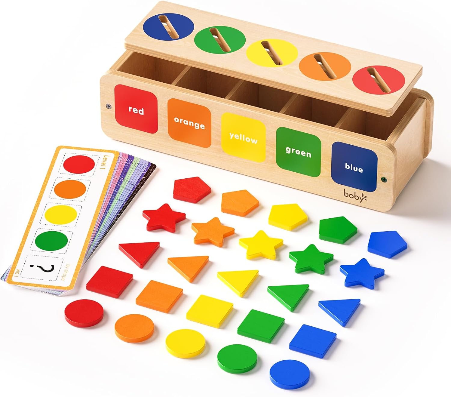 Detalle 2 de Dailyfunn Montessori Toys Color & Shape Sorting Box for Toddlers 🎲