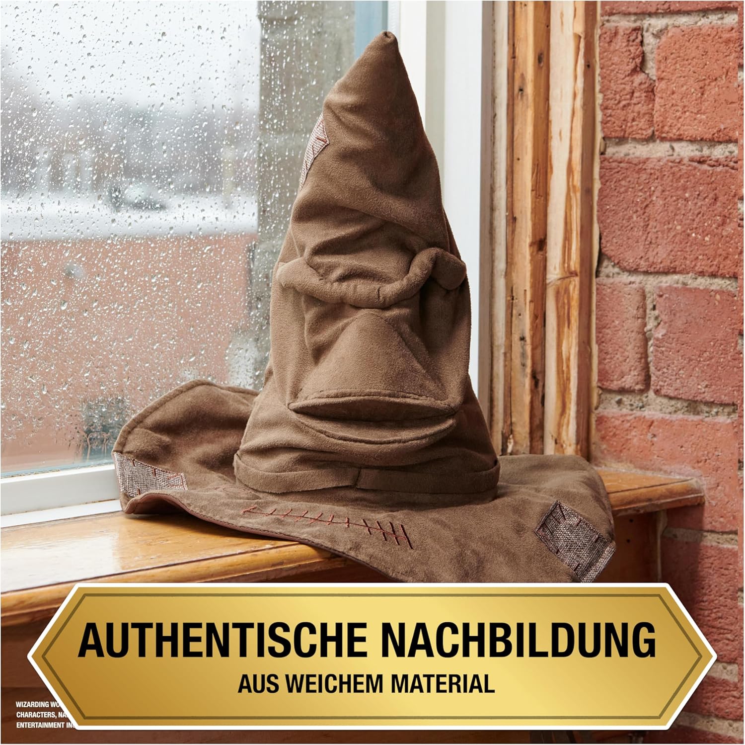Detalle de Harry Potter Interaktiver Sprechender Hut – offizieller Fanartikel, ca. 35 cm, Deutsch/Italienisch