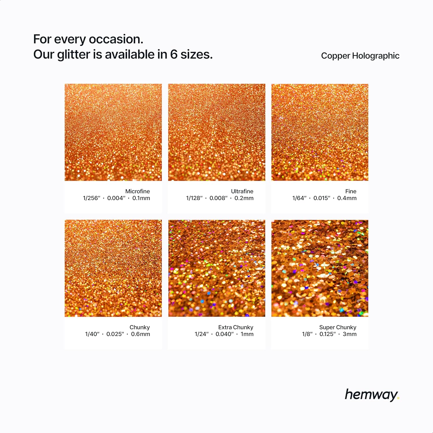 Thumbnail 2 de Hemway Resin Glitter Copper Holographic 100g
